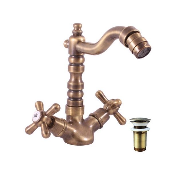 Смеситель для биде Rav Slezak Morava Retro MK121.5/9SM бронза